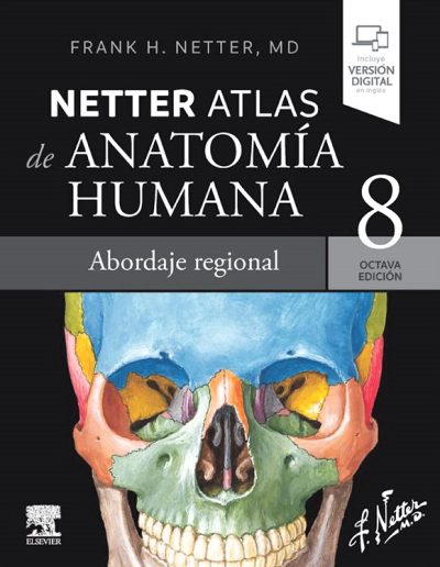 Portada de Netter 8° Edición - copia anillada impresa a color en hoja A4